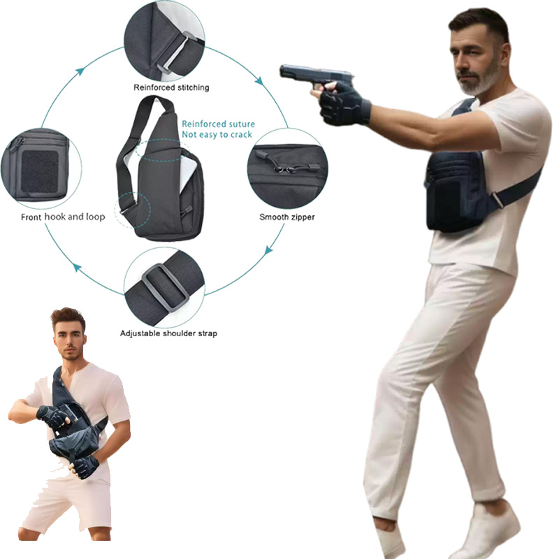 حقيبة مسدس تكتيكية، حافظة مسدس - مراجعة Edc Concealed Carry Sling Bag وسعره
