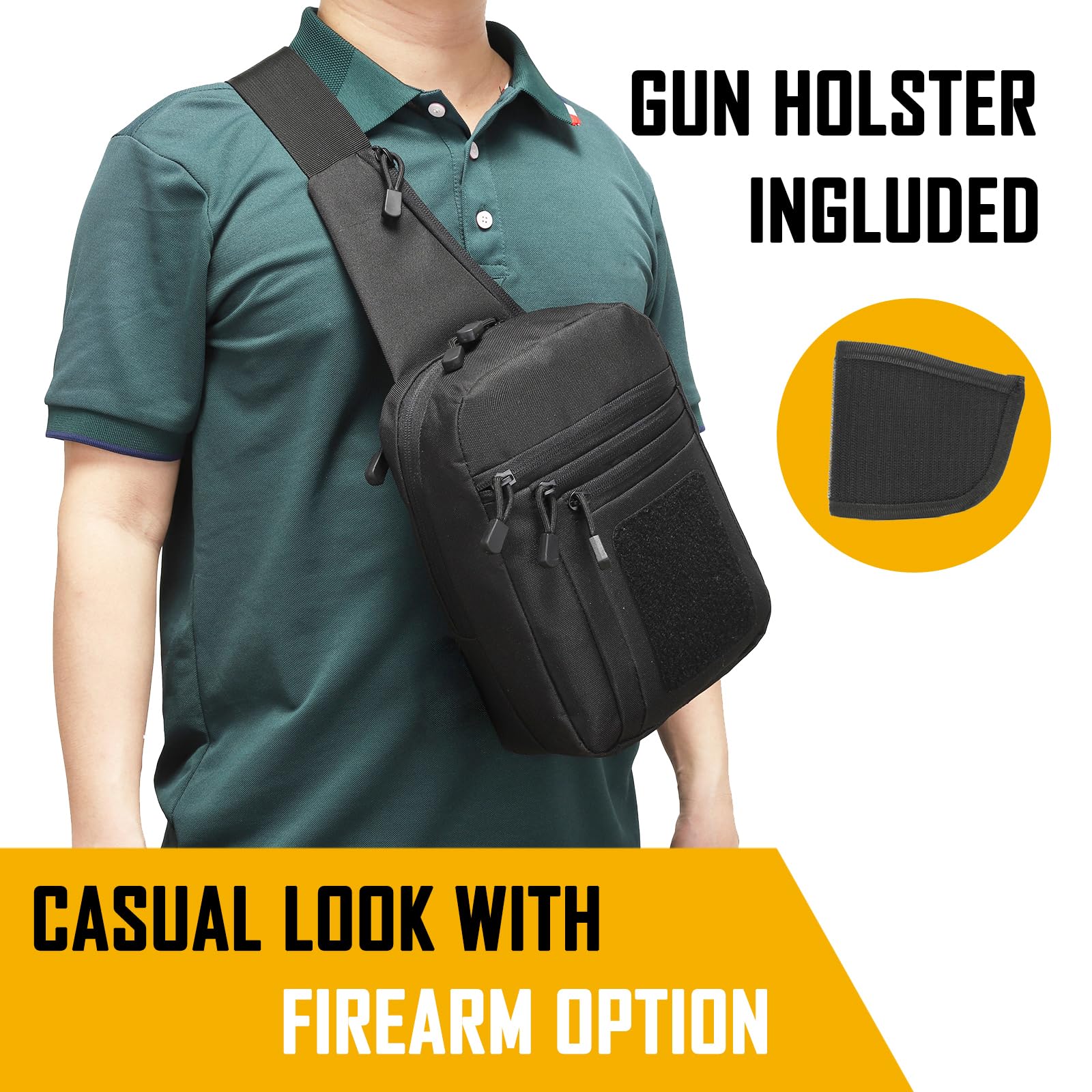 حقيبة كروس مخفية للرجال، حقيبة - مراجعة Edc Concealed Carry Sling Bag وسعره