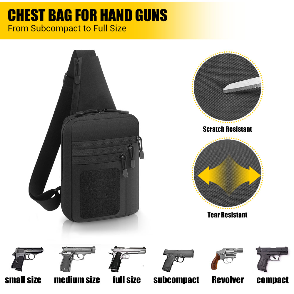 حقيبة مسدس تكتيكية، حافظة مسدس - مراجعة Edc Concealed Carry Sling Bag وسعره