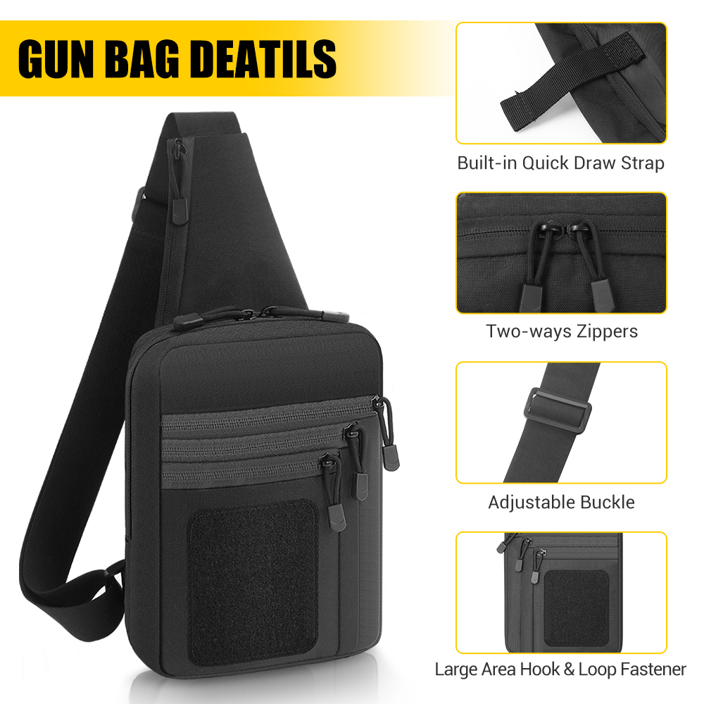 حقيبة مسدس تكتيكية، حافظة مسدس - مراجعة Edc Concealed Carry Sling Bag وسعره