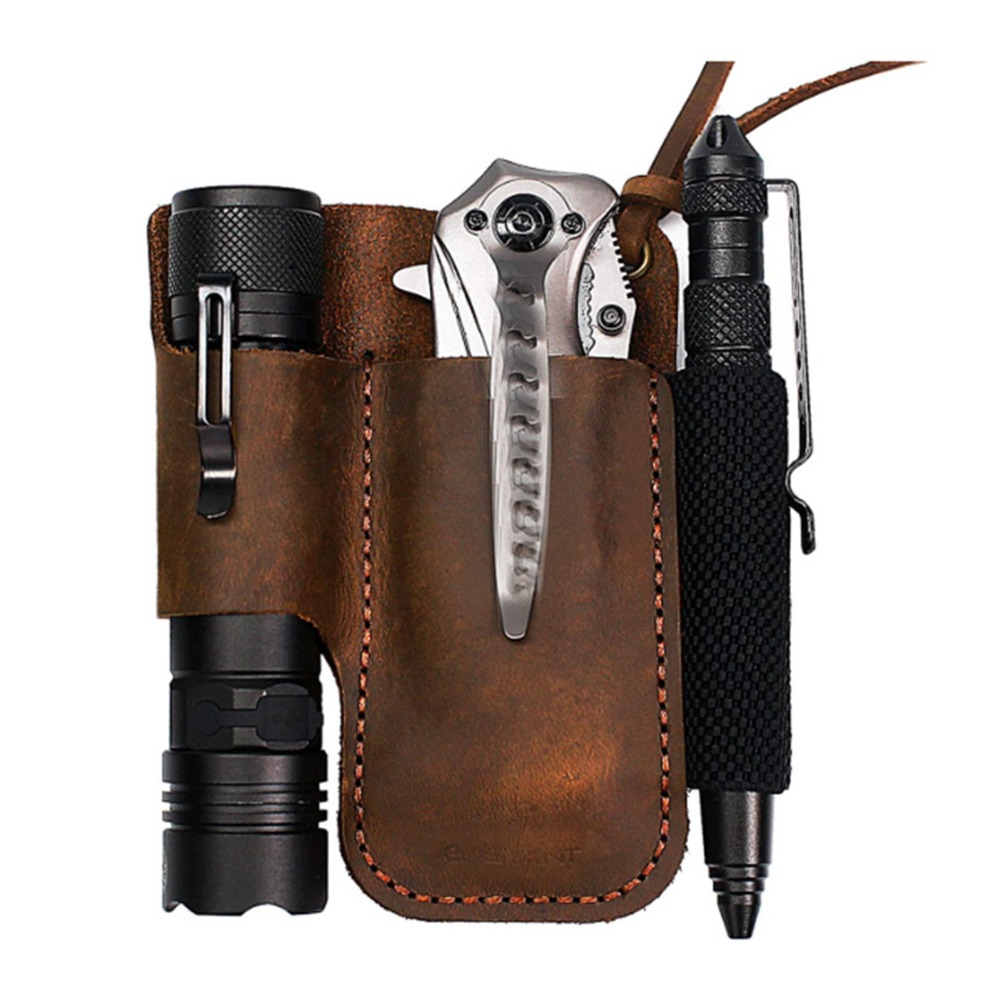 حافظة متعددة الاستخدامات من جل - مراجعة Edc Carry Belt Leather وسعره