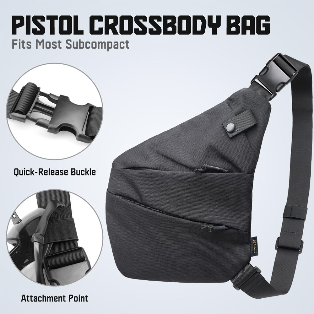 حقيبة حمل بندقية تكتيكية مخفية - مراجعة Edc Concealed Carry Sling Bag وسعره