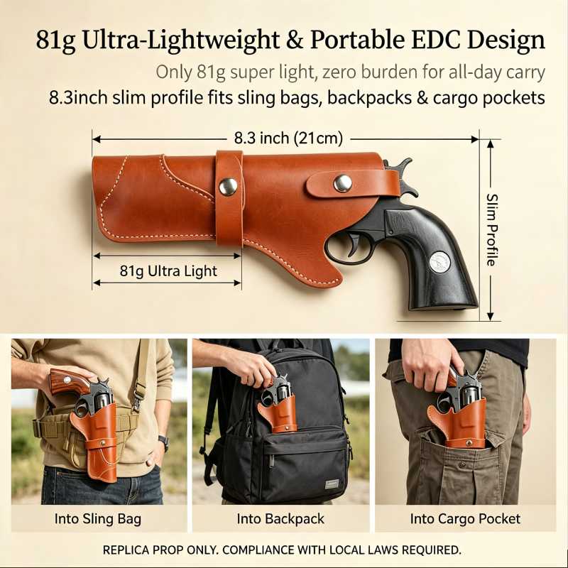 حافظة مسدس جلدية كلاسيكية للحم - مراجعة Edc Carry Belt Leather وسعره