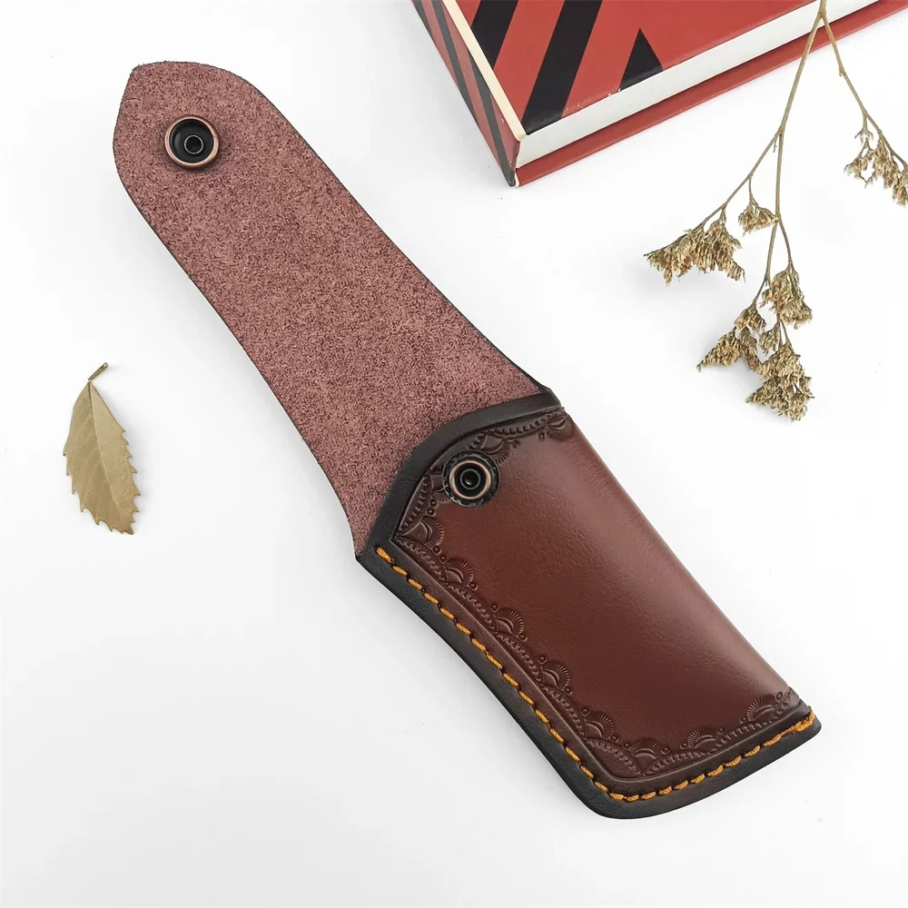 غطاء سكين من الجلد البني المنق - مراجعة Edc Carry Belt Leather وسعره