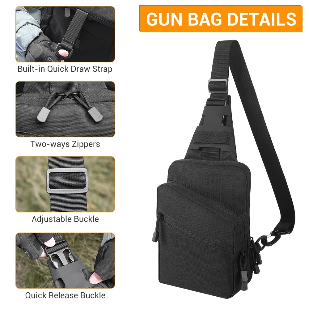 حقيبة مسدس تكتيكية للحمل المخف - مراجعة Edc Carry Gun وسعره