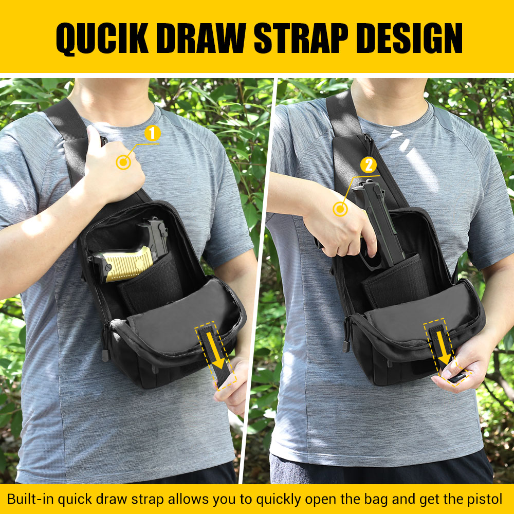 حقيبة تكتيكية لحمل المسدس، حاف - مراجعة Edc Concealed Carry Sling Bag وسعره